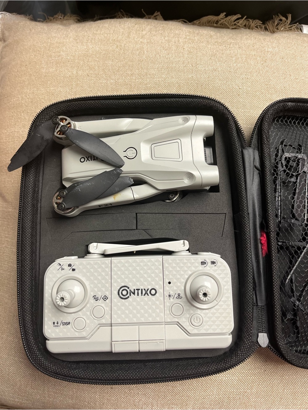 White Foldable Drone with Remote Controller - White